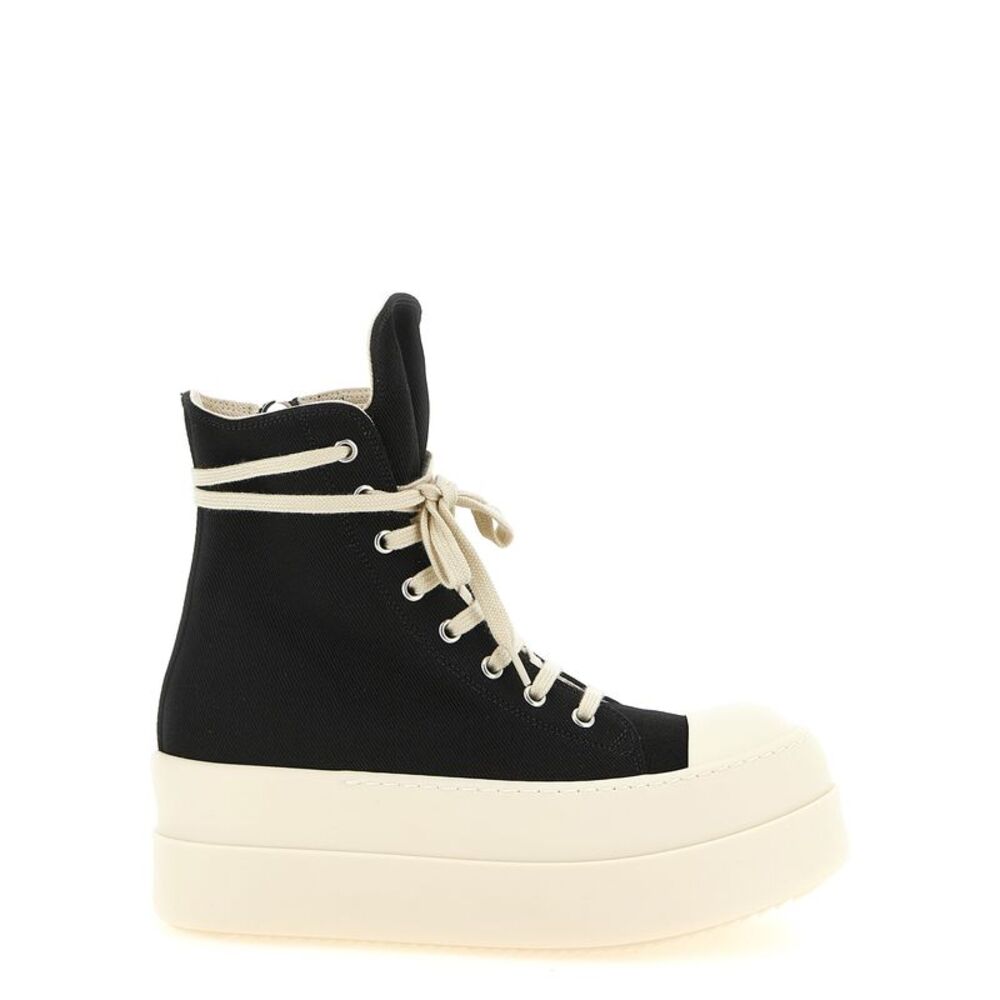 DRKSHDW Black Cotton Platform Women's Sneakers